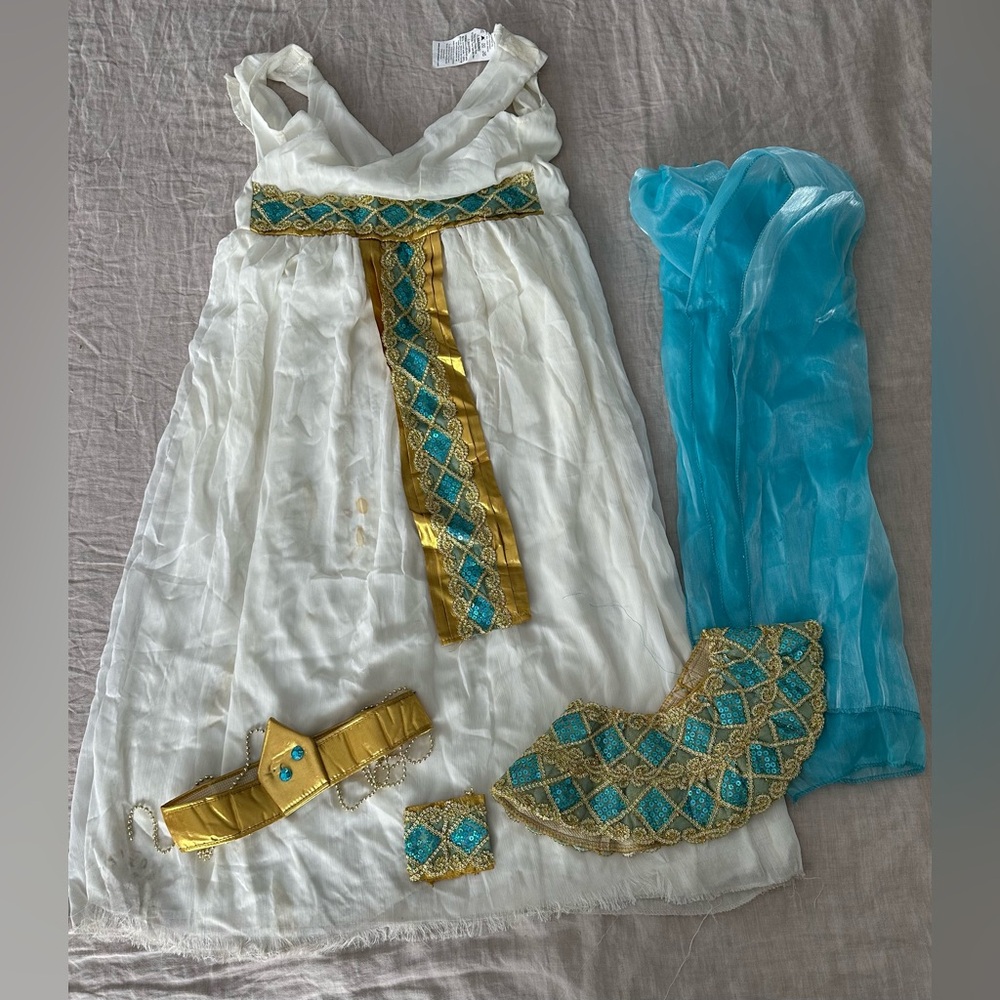 SPIRIT HALLOWEEN Kids Child’s Size Medium Cleopatra Egyptian Halloween C…